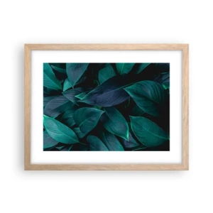 Plakát v rámu světlý dub - Zeleň sama o sobě - 40x30 cm