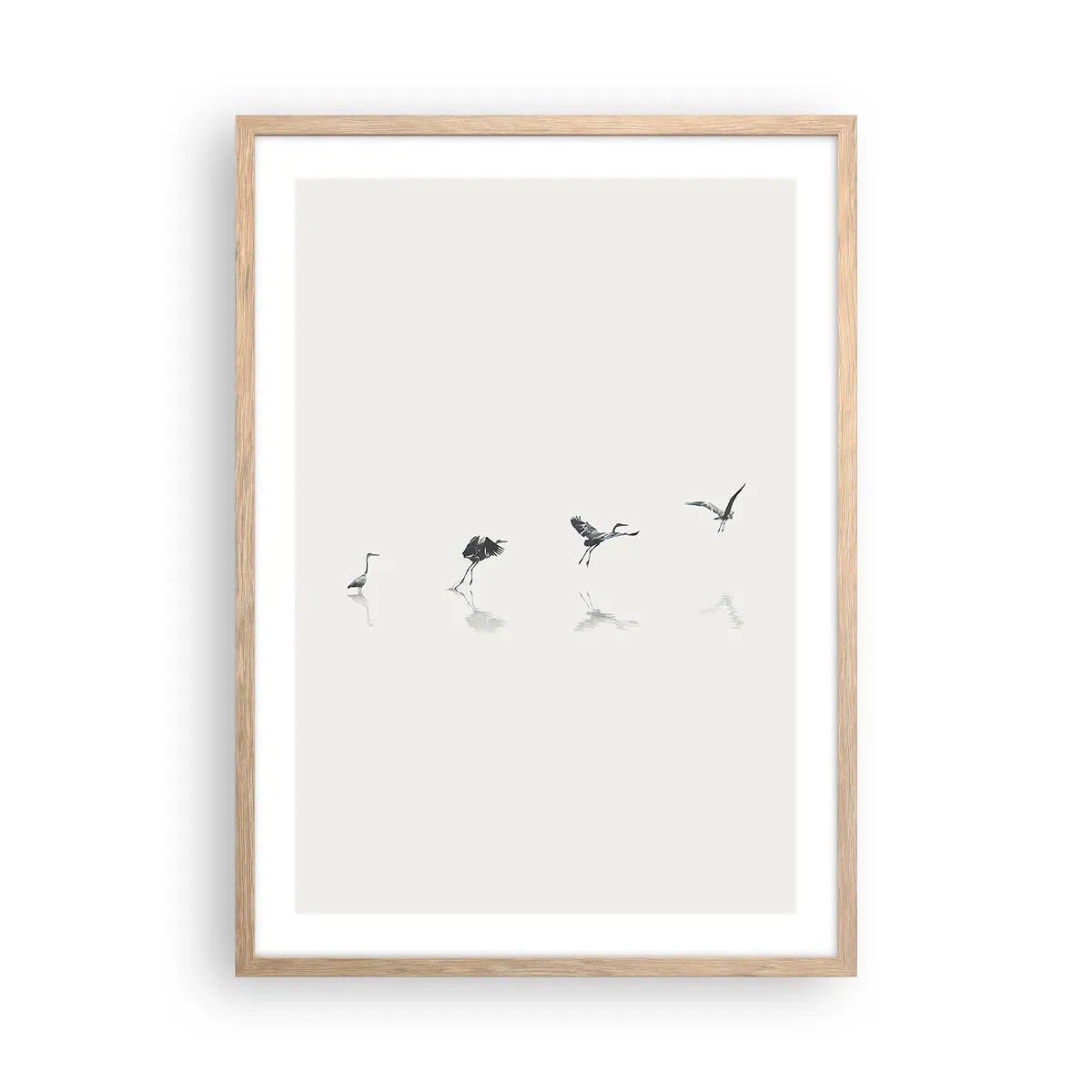 Plakát v rámu světlý dub - Čtyři jednoduché kroky - 50x70 cm