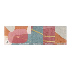 Vzor Fototapety Premium Sand - Pastelová kompozice se zlatou nití - Abstrakce, Minimalismus, Tvary - 100x30 cm