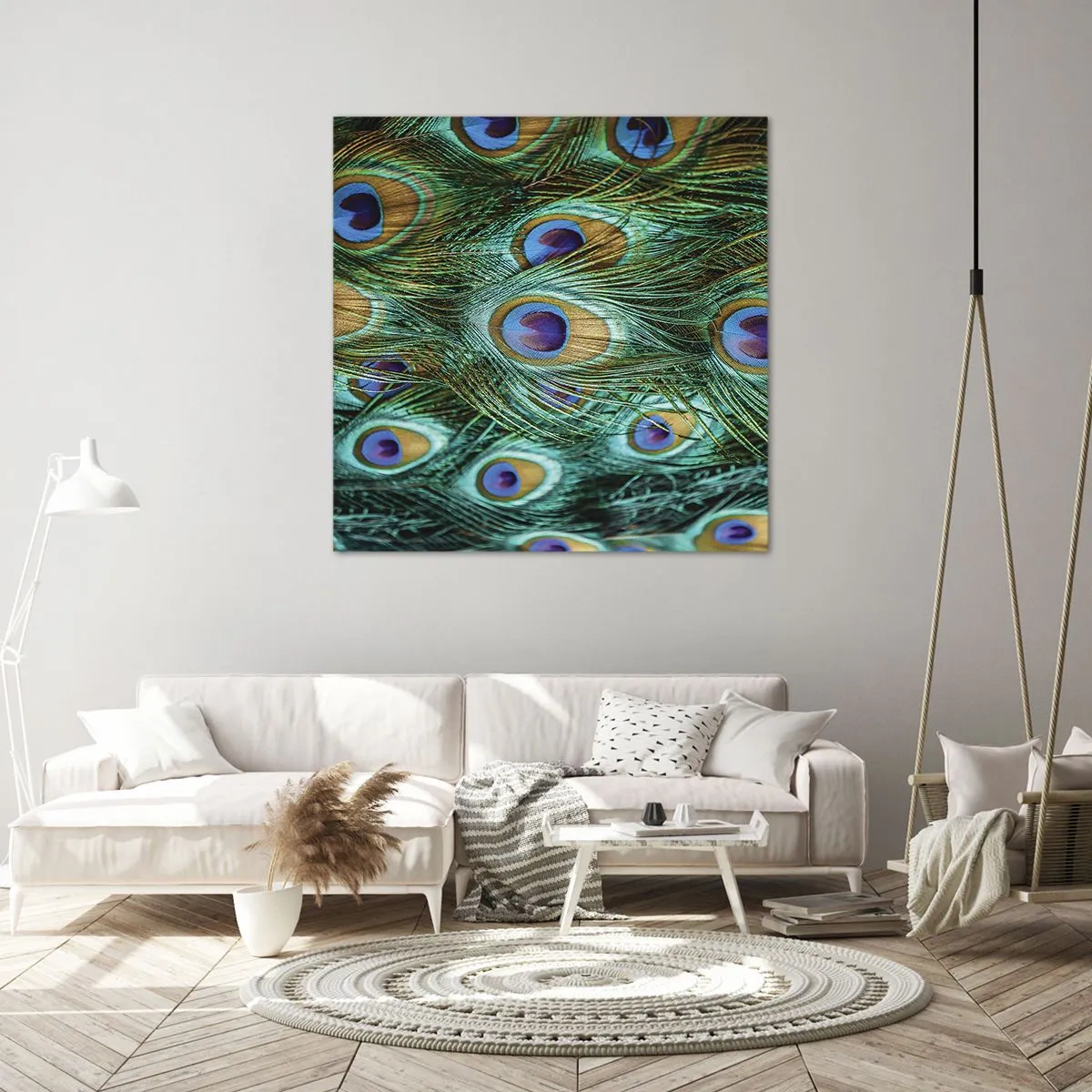 Obraz na plátně - Paví pohled - 50x50 cm