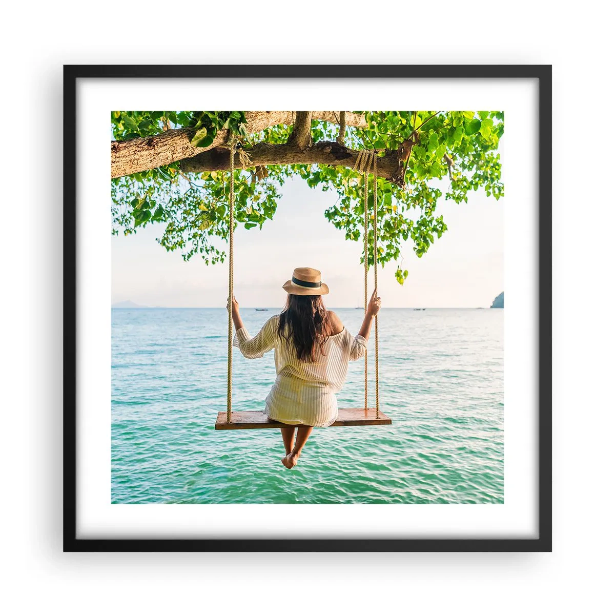 Plakát v černém rámu - Život je krásný - 50x50 cm