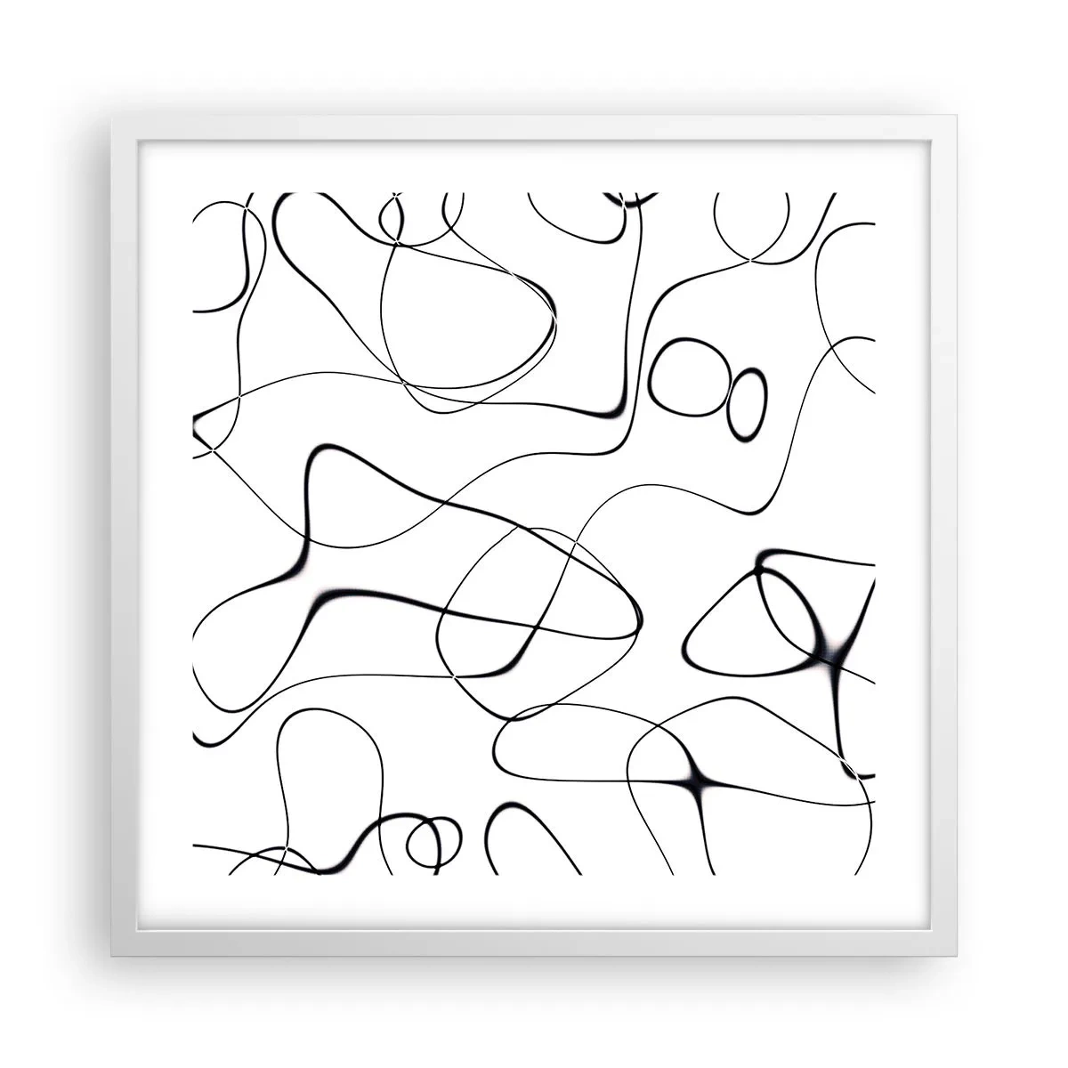Plakát v bílém rámu - Cesty života, zákruty osudu - 50x50 cm