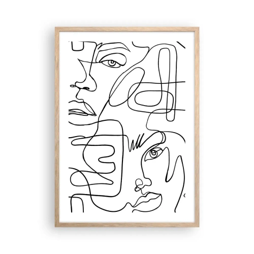 Plakát v rámu světlý dub - Ve spletených emocích - 50x70 cm