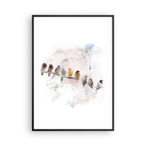 Plakát v černém rámu - Okřídlené setkání - 70x100 cm