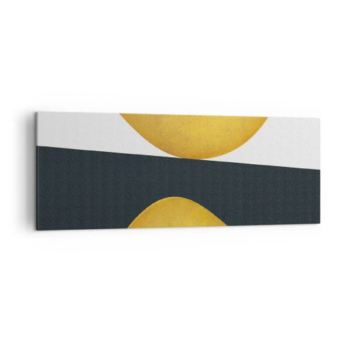 Obraz na plátně - Zaprvé: zlato - 140x50 cm