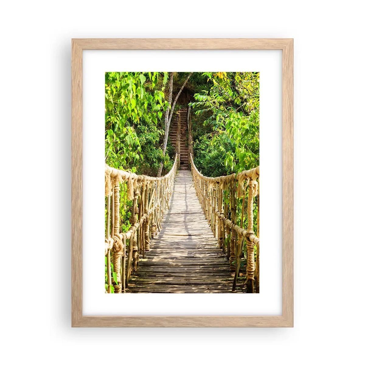 Plakát v rámu světlý dub - Zavěšený v zelené - 30x40 cm