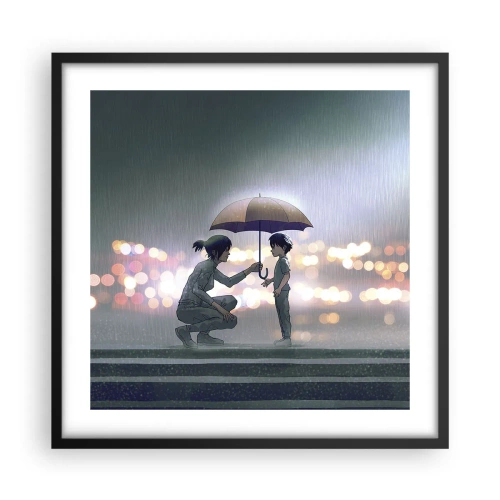 Plakát v černém rámu - A vše je v pořádku - 50x50 cm
