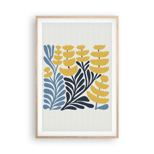 Plakát v rámu světlý dub - Sluneční záhon - 61x91 cm