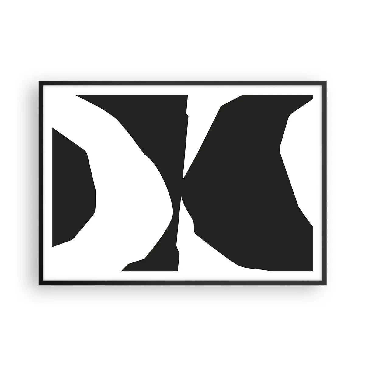 Plakát v černém rámu - Positive-negative - 100x70 cm