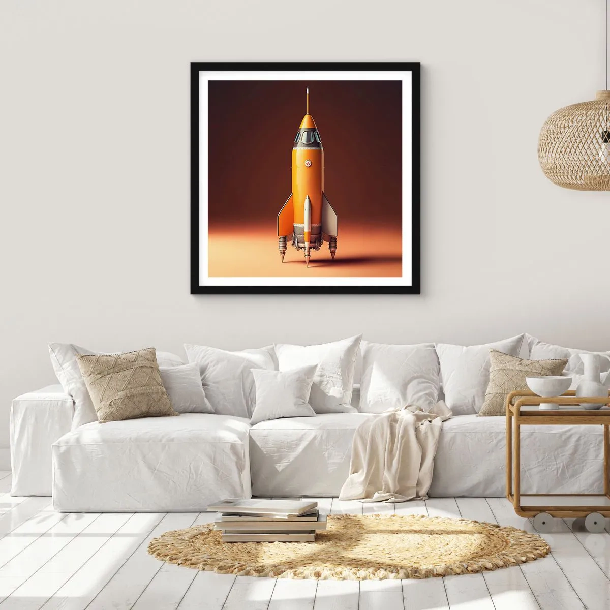 Plakát v černém rámu - Začíná to snem - 30x30 cm