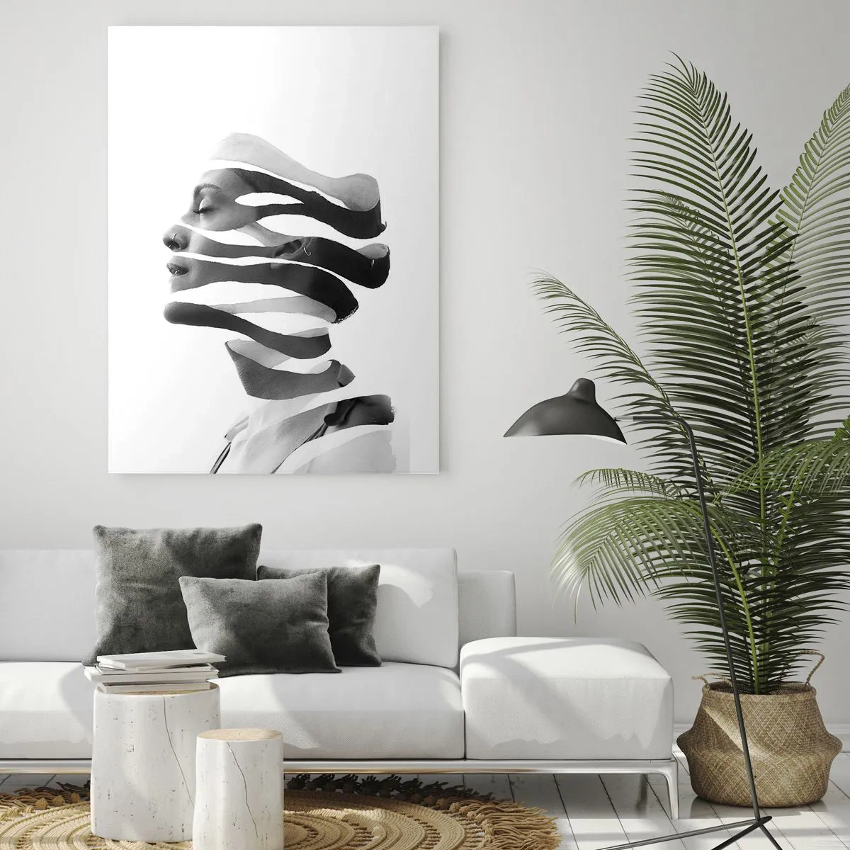 Obraz na skle - Surrealistický portrét - 70x100 cm