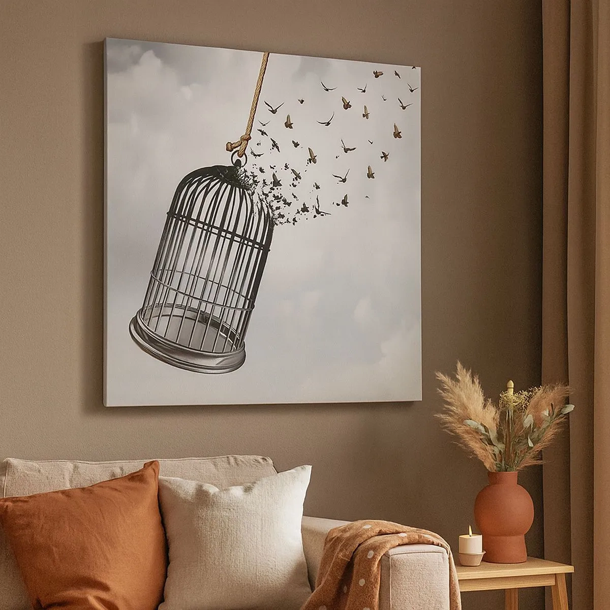 Obraz na plátně - Víra… naděje… svoboda! - 30x30 cm