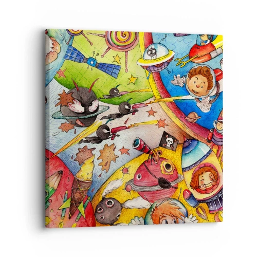 Obraz na plátně - Velké vesmírné dobrodružství - 30x30 cm