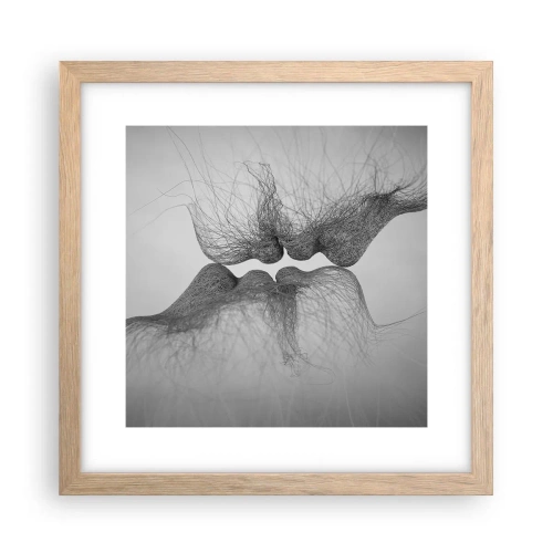 Plakát v rámu světlý dub - Polibek větru - 30x30 cm