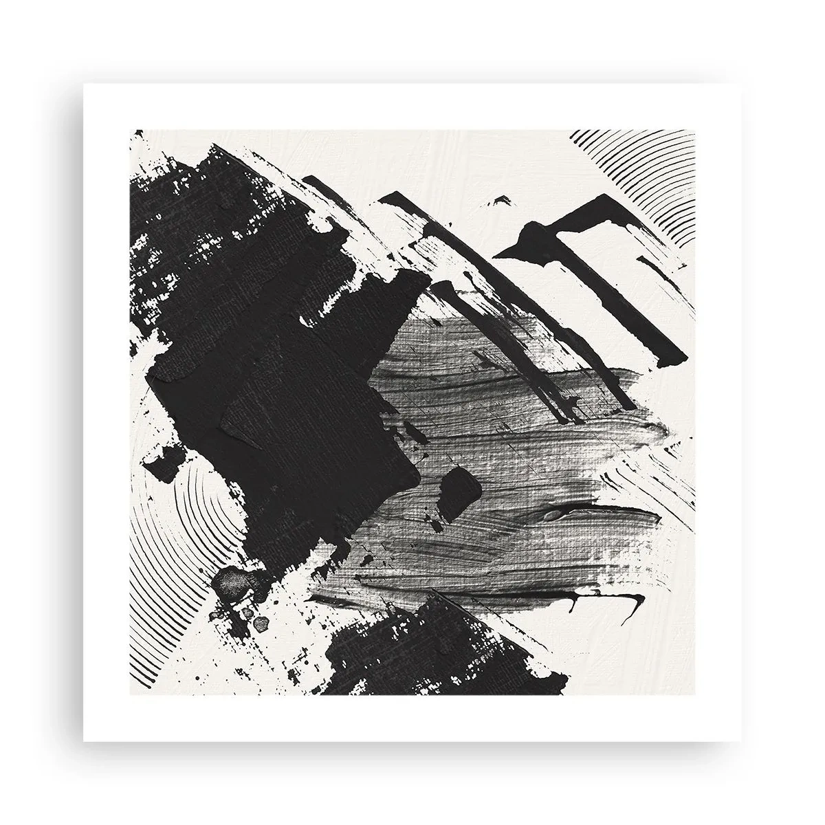 Plakát - Abstrakce – exprese černé - 50x50 cm
