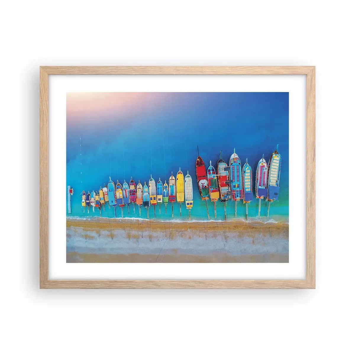 Plakát v rámu světlý dub - Z ptačí perspektivy - 50x40 cm