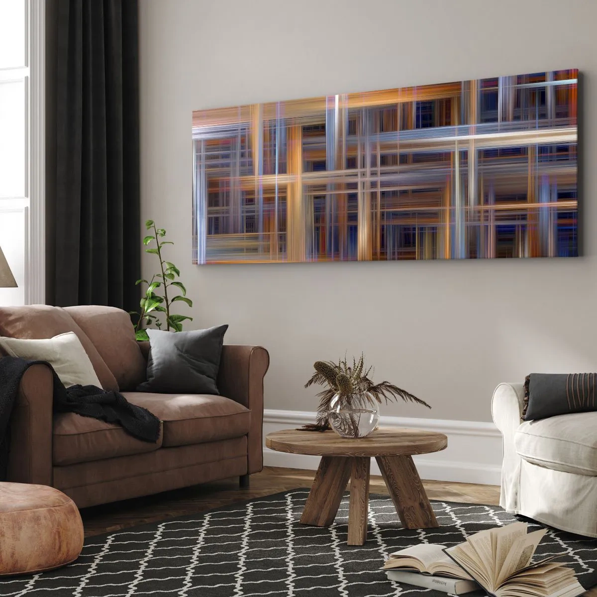 Obraz na plátně - Utkané ze světla - 160x50 cm