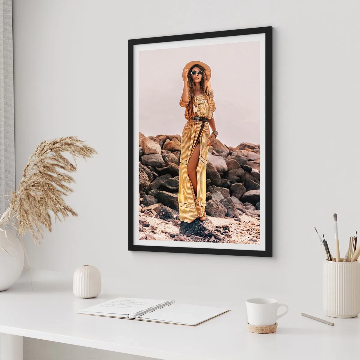 Plakát v černém rámu - Kouzlo kamenů - 70x100 cm