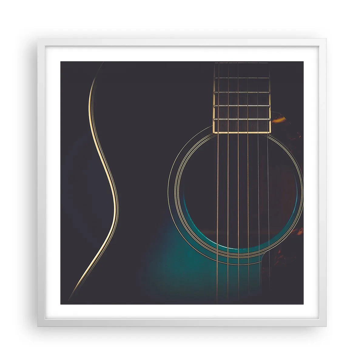 Plakát v bílém rámu - Okamžik, než to zazní - 60x60 cm