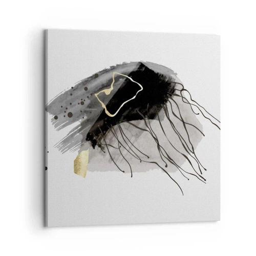 Obraz na plátně - V černé a zlaté - 50x50 cm