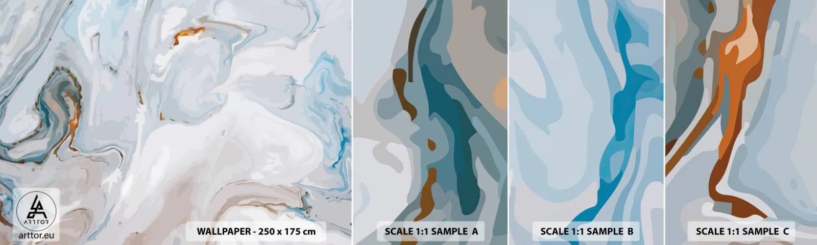 Fototapeta Vzorek Standard Eco - Povznesená bílá - Abstrakce, Kus, Moderní vzor - 100x30 cm