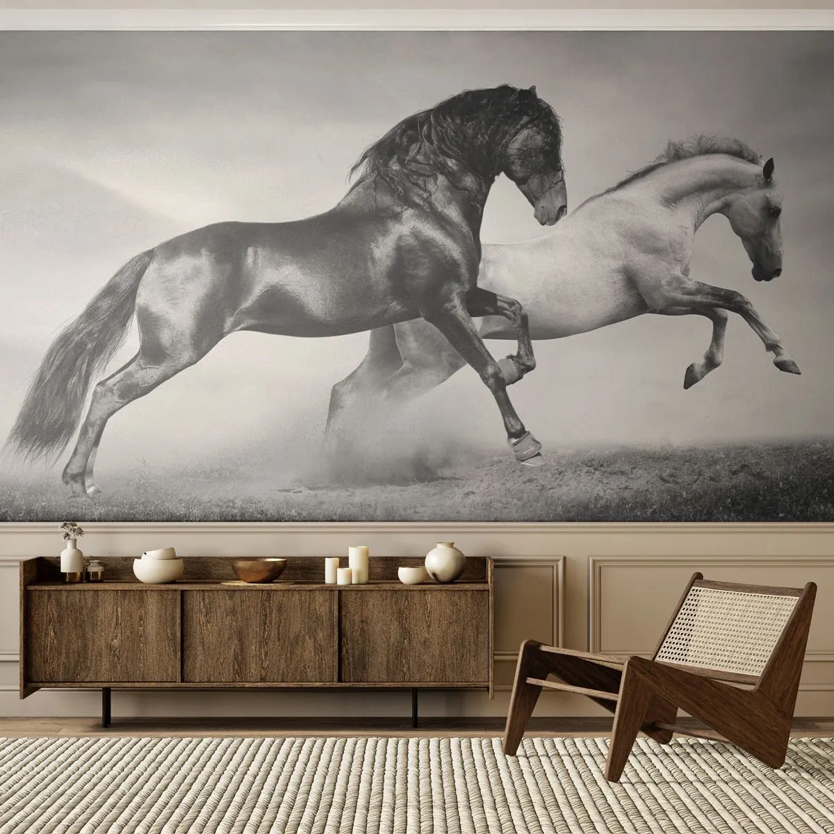 Fototapeta Samolepicí Deluxe Sticker - Andělé a démoni - Zvířata, Koně, Příroda - 250x175 cm