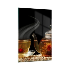 Obraz na skle - Magie a umění vaření čaje - 70x100 cm