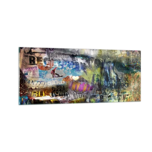 Obraz na skle - Koláž vzpomínek - 100x40 cm