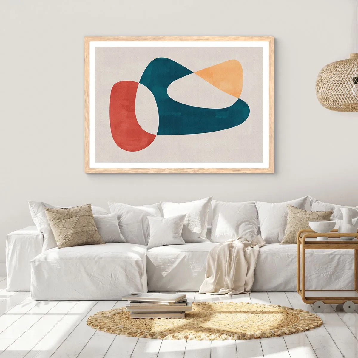 Plakát v rámu světlý dub - Vlivy a metamorfózy - 91x61 cm