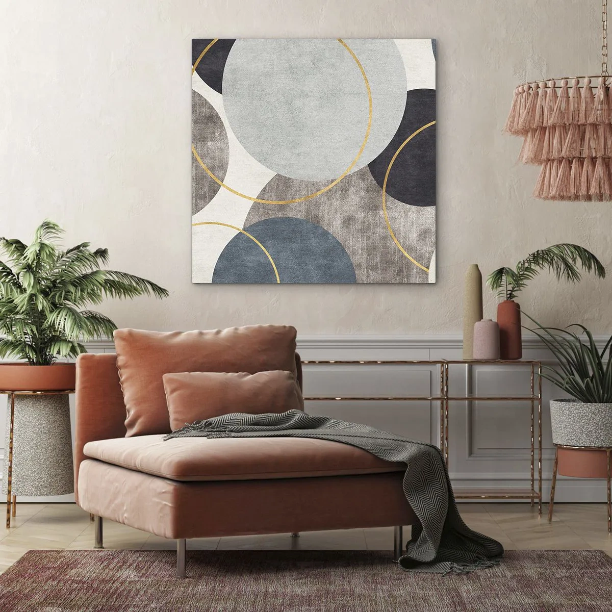 Obraz na plátně - Kruh za kruhem - 40x40 cm