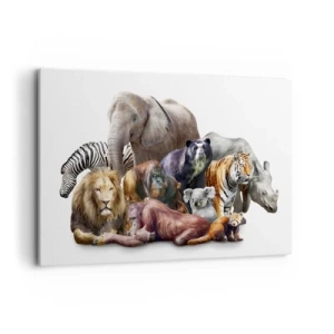 Obraz na plátně - Africká rodinná fotografie - 120x80 cm