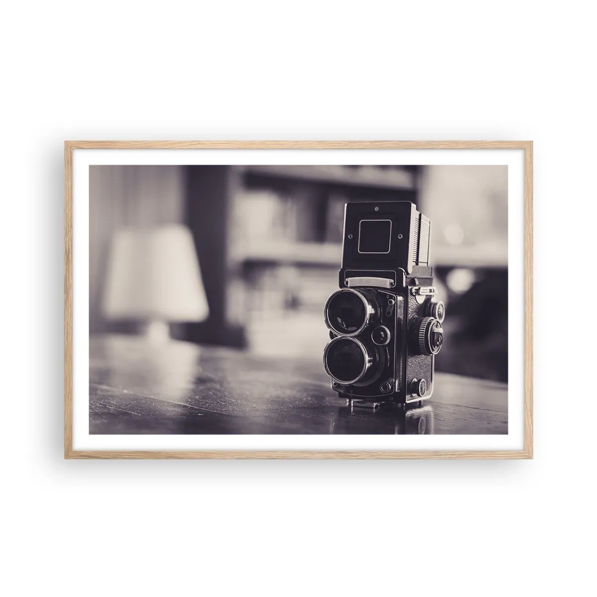 Plakát v rámu světlý dub - Kouzlo staré fotografie - 91x61 cm