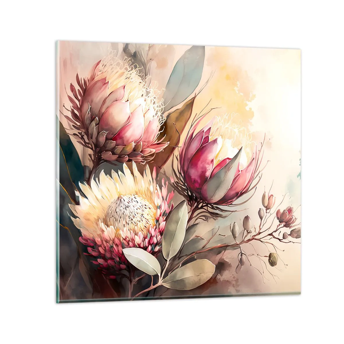 Obraz na skle - Z profilu a en face - 40x40 cm