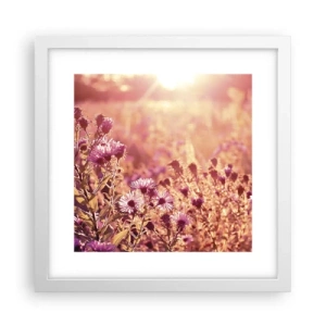 Plakát v bílém rámu - Než skončí léto - 30x30 cm