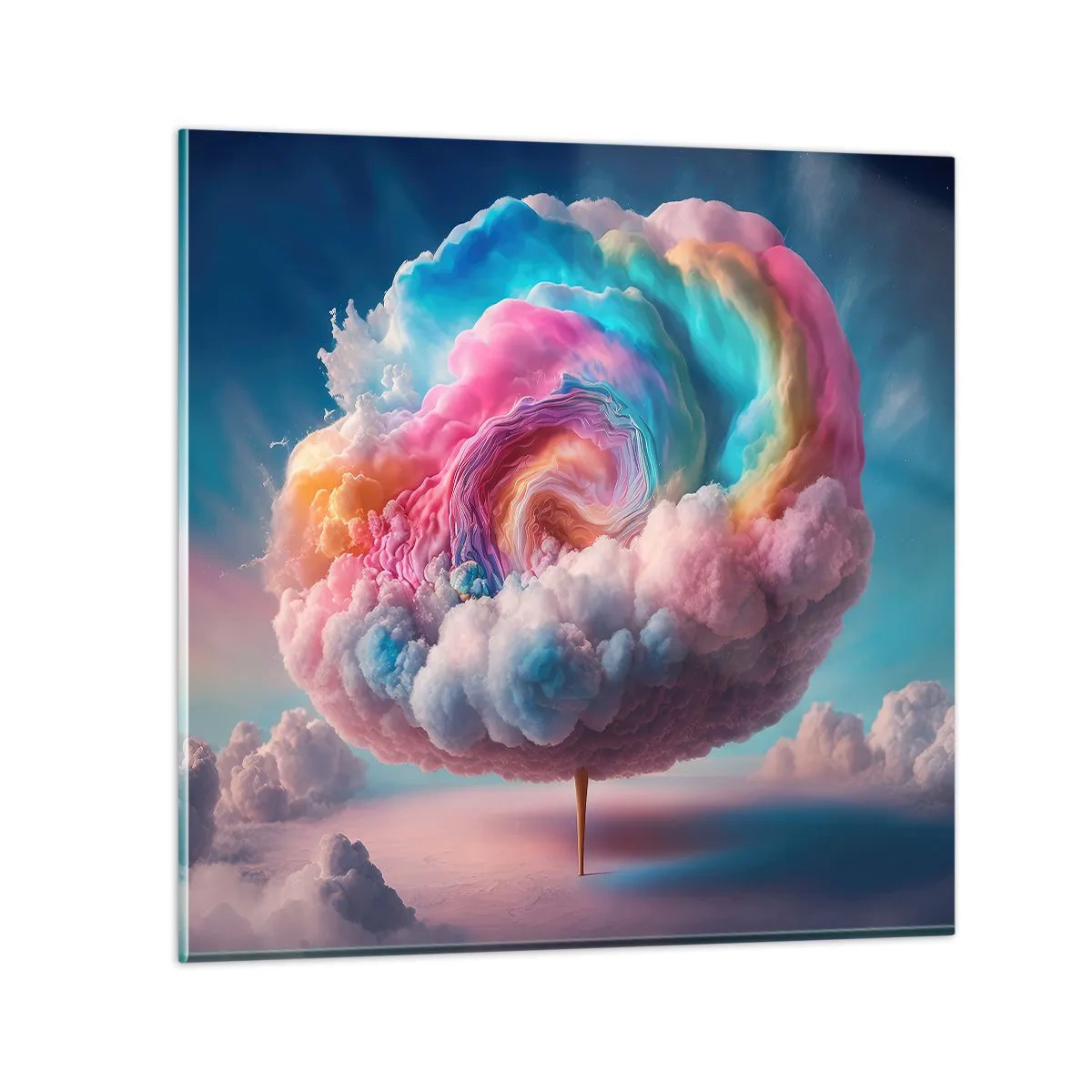 Obraz na skle - Sen o zábavním parku - 40x40 cm