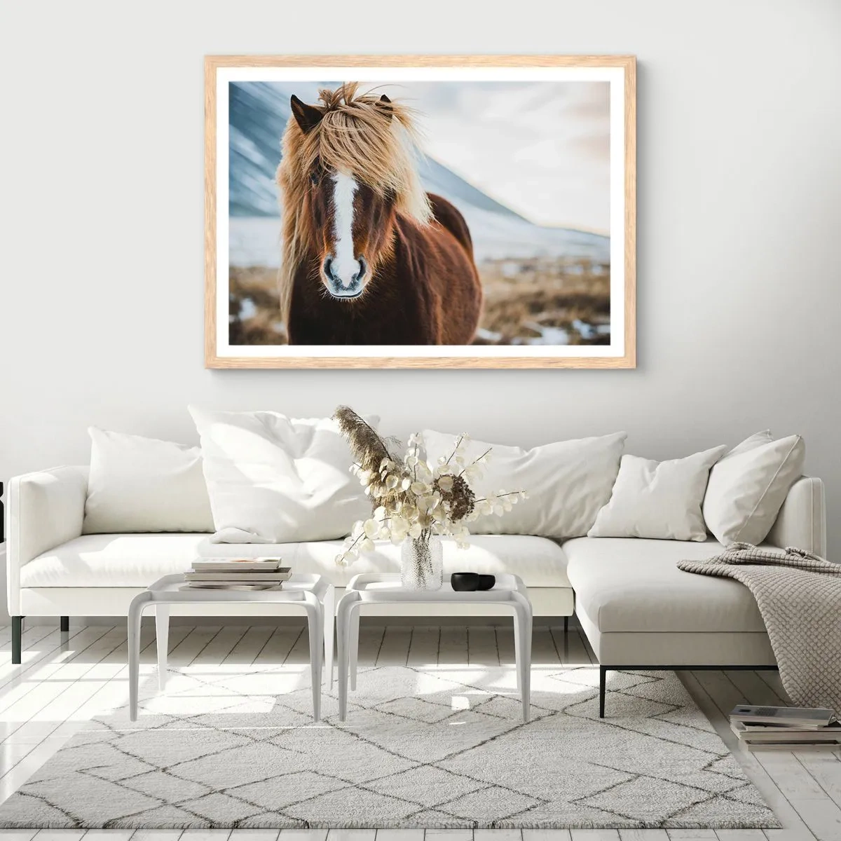 Plakát v rámu světlý dub - Cítíš svobodu? - 100x70 cm