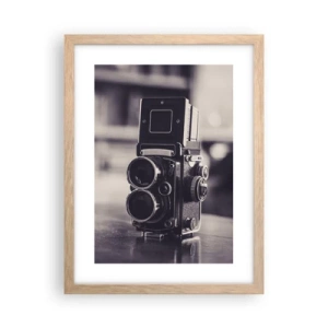Plakát v rámu světlý dub - Kouzlo staré fotografie - 30x40 cm