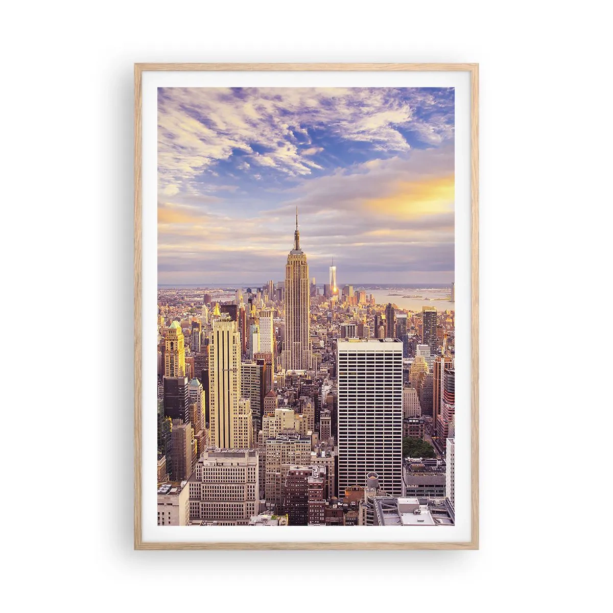 Plakát v rámu světlý dub - Dosáhnout samotná oblaka - 70x100 cm