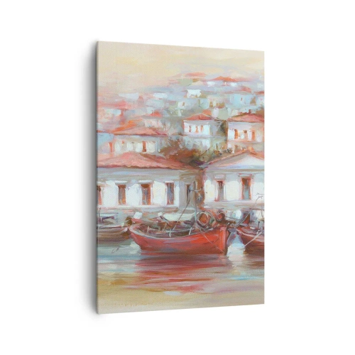 Obraz na plátně - Šťastné městečko - 70x100 cm