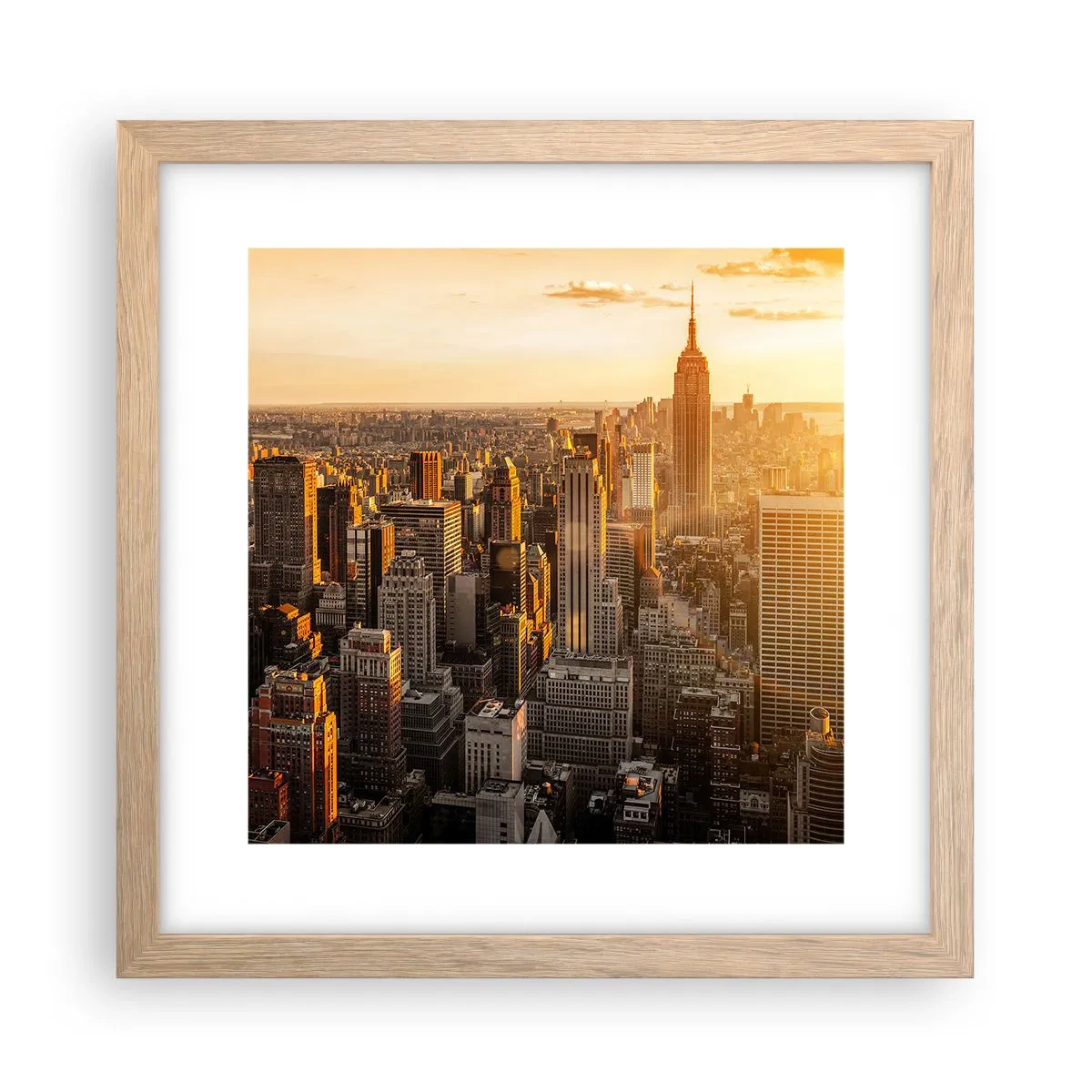 Plakát v rámu světlý dub - Růst na slunci - 30x30 cm