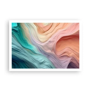Plakát - Duhová vlna - 100x70 cm