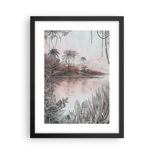 Plakát v černém rámu - Deník cestovatele z 19. století - 30x40 cm