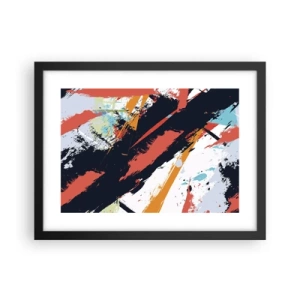 Plakát v černém rámu - Dynamická kompozice - 40x30 cm