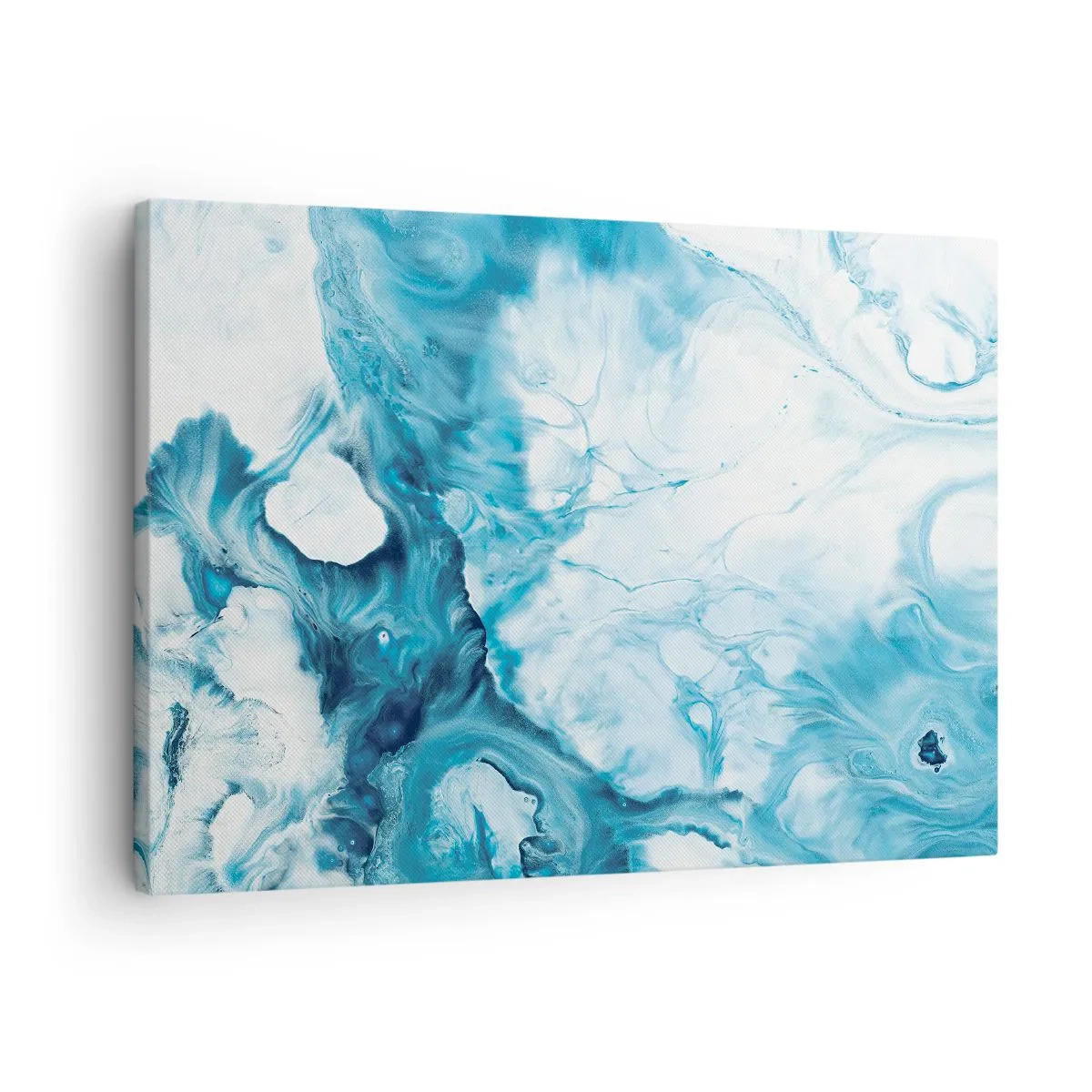 Obraz na plátně - Abstraktní vzor v odstínech modré - 70x50cm - Modrý koncert - Moderní nástěnná dekorace do obývacího pokoje a ložnice ARTTOR