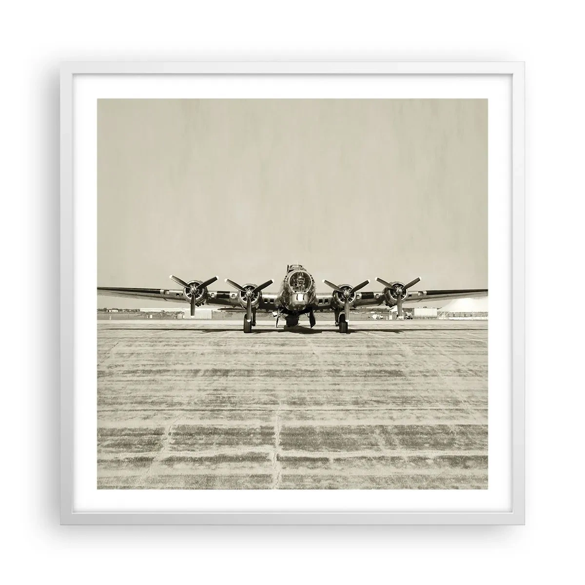 Plakát v bílém rámu - Jako vždy připraven - 60x60 cm