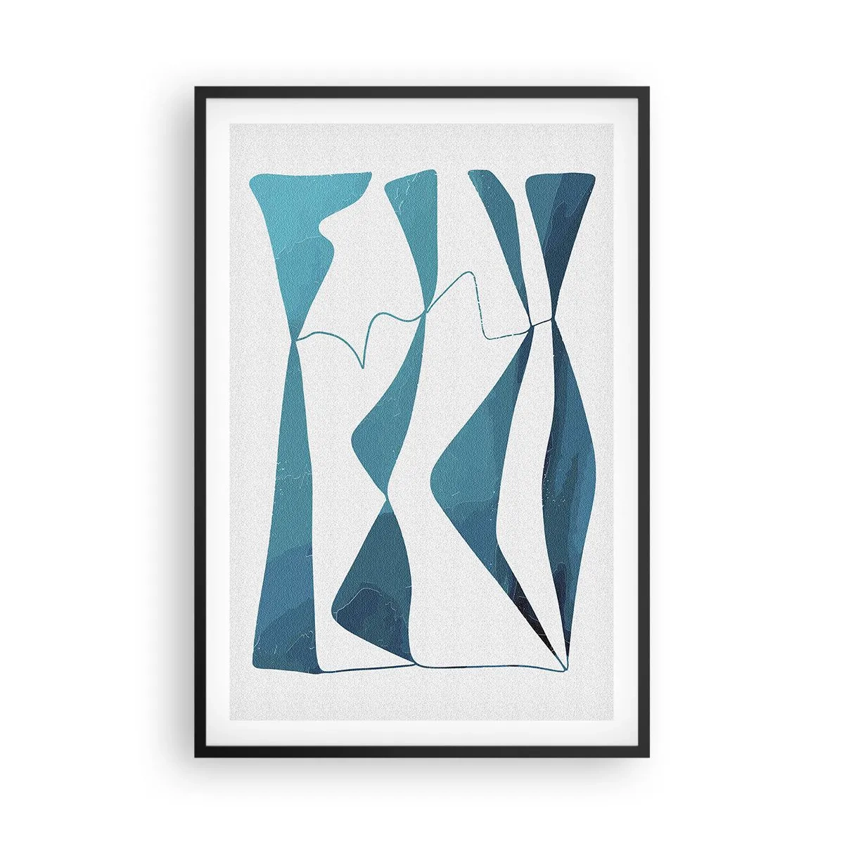 Plakát v černém rámu - Abstrakce: tyrkysový vztah - 61x91 cm