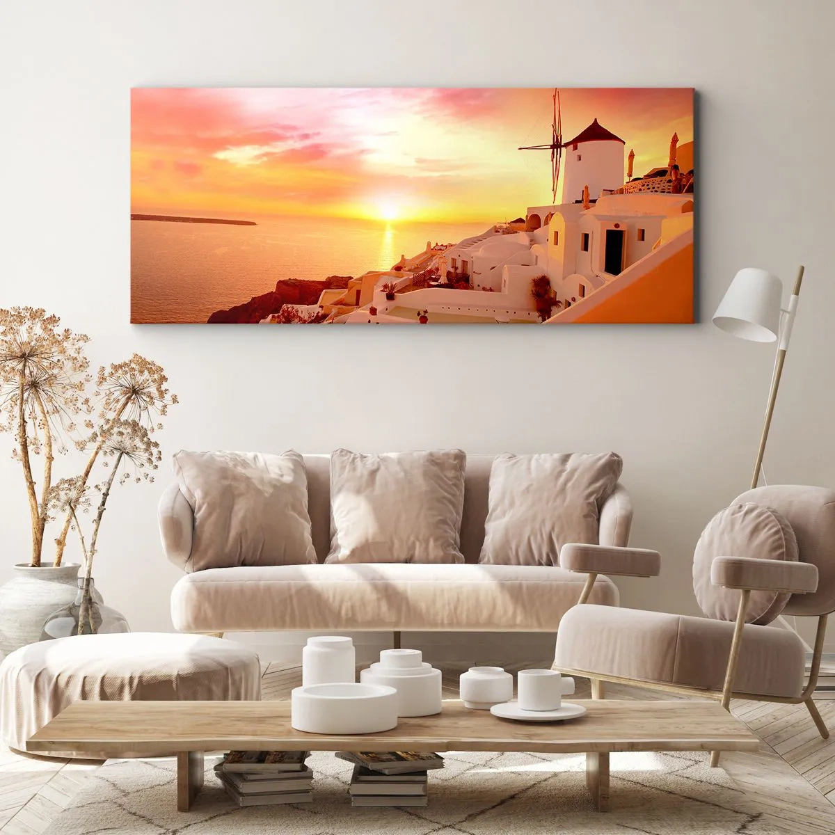 Obraz na plátně - Rozplynout se v bílé a zlaté - 100x40 cm