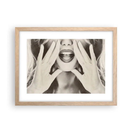 Plakát v rámu světlý dub - Už jdu! - 40x30 cm