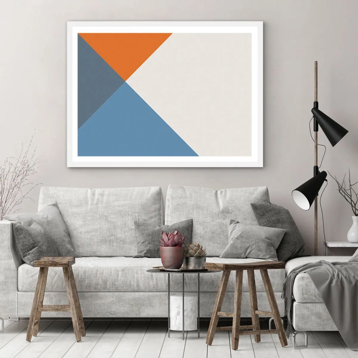 Plakát v bílém rámu - Pod úhlem… - 100x70 cm