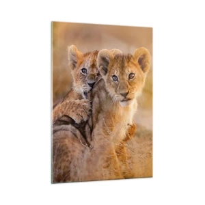 Obraz na skle - Nevyrušovat! Hrajme si - 50x70 cm